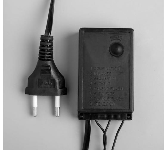 Гирлянда-нить Luazon DCR, IP44, шарики d 1.5 см, 10 м, Н.Т. LED-100-220V, 8 режимов, фиолетовый 185546