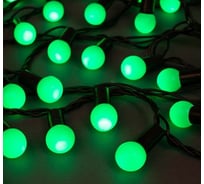 Гирлянда-нить Luazon DCR, IP44, шарики d 1.5 см, 20 м, Н.Т. LED-200, 8 режимов, зеленый 705955