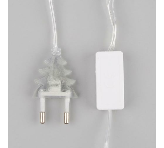 Гирлянда-нить Luazon DCR, 5 м, клубки красно-голубые 6 см, IP20, LED-20-220V, фиксинг, теплый белый 3590724