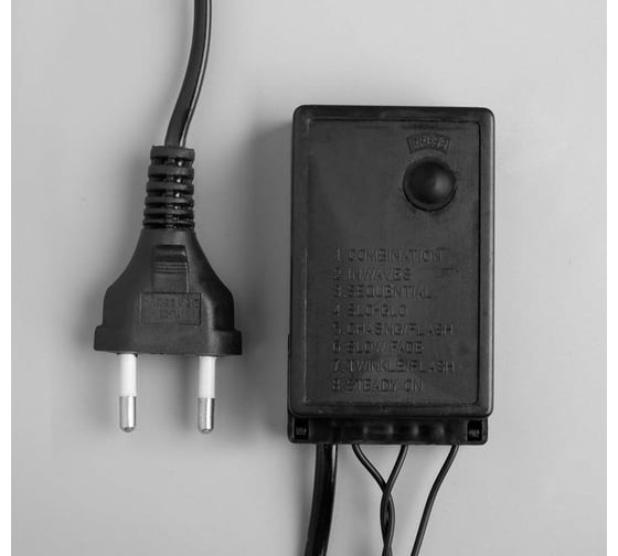 Гирлянда-нить Luazon DCR, IP44, шарики d 1.5 см, 20 м, Н.Т. LED-200, 8 режимов, синий 705953