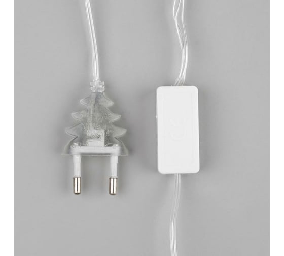 Гирлянда-нить Luazon DCR, 5 м, клубки изумрудные 6 см, IP20, LED-20-220V, фиксинг, белый 5985173