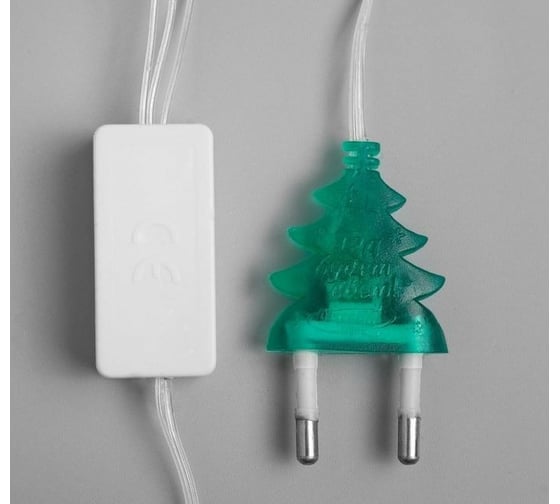 Гирлянда-нить Luazon DCR, 2 м, снежинка матовая 16х16 см, IP20, Н.С, LED-36-220V, белый 5148896