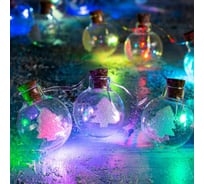 Гирлянда-нить Luazon DCR, 1.6 м, елочные шары 2 см, IP20, Н.С., LED-15, ААх2, мультиколор 5864409