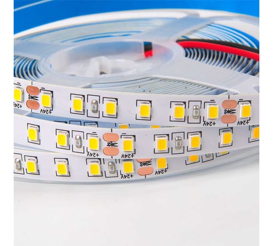 Светодиодная лента General Lighting Systems 9,6Вт/м, 120 диодов/м, 24В, 3000К, 840Лм/м, IP20, GLS-2835-120-9.6-24-IP2 501012