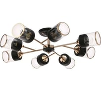 Люстра BayerLux "Винетта" 8x60Вт E27 черный-золото 72х72х17 см. 4537094