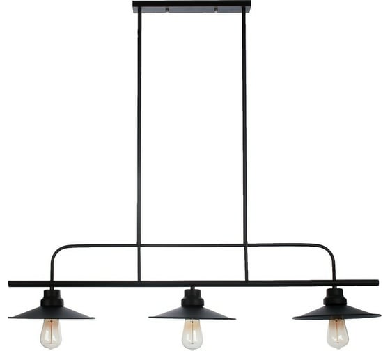 Люстра BayerLux "Джозеф" 3x40W E27 черный 36x118x21,5 см 2612381