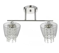 Люстра BayerLux "Лаура" 2x60Вт E27 хром 44х14х30 см. 4537106