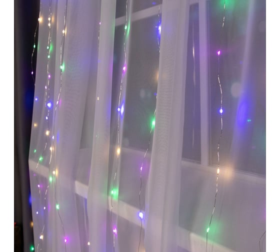 Занавес Luazon ROSA. IP20, Ш:2 м, В:3 м, Н.СБ. LED-450-220V, 8 режимов, мульти 5206148