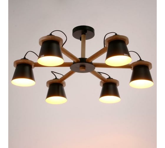 Люстра BayerLux 1059/6BK E27 60Вт черный 70х70х55 см 5202333