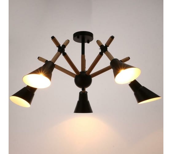 Люстра BayerLux 1060/5BK E27 60Вт черный 73х73х60 см 5202335