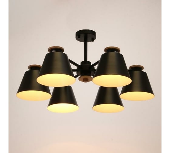 Люстра BayerLux 1064/6BK E27 60Вт черный 75х75х50 см 5202348