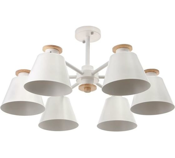 Люстра BayerLux 1064/6WT E27 60Вт белый 75х75х50 см 5202347