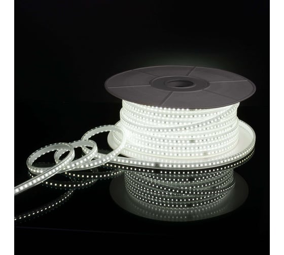 Светодиодная лента Elektrostandard LS015 220V 14.4W 120Led 2835 IP65 6500 холодный белый 50м a053640