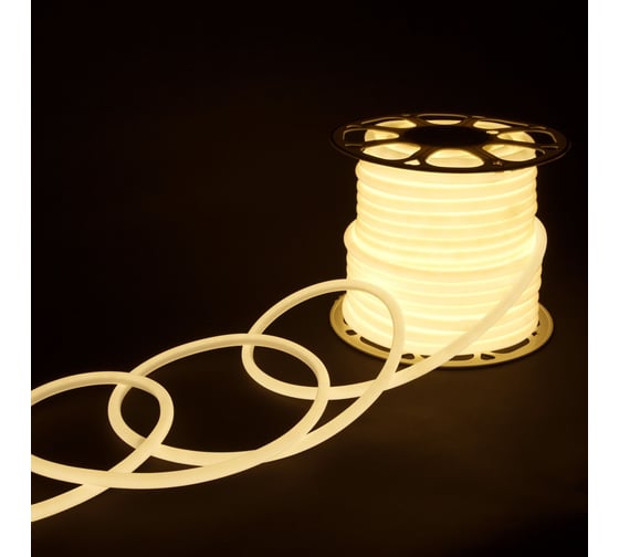 Гибкий неон Elektrostandard LS003 220V 9.6W 144Led 2835 IP67 16mm 4200K круглый дневной белый 50м a052996