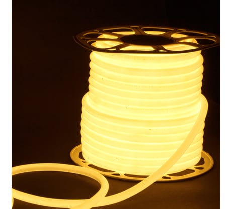 Светодиодная лента Elektrostandard LS003 220V Гибкий неон 9.6W 144Led 2835 IP67 16mm 3300K круглый теплый белый 50м a052998