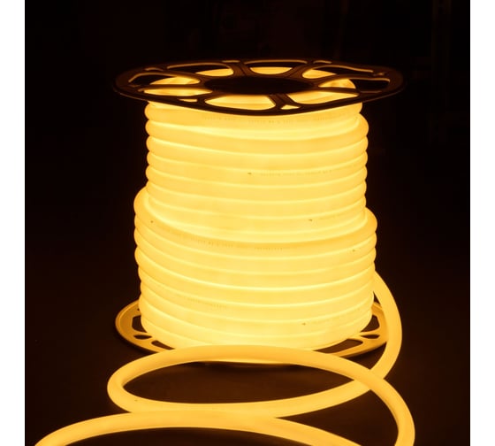 Светодиодная лента Elektrostandard LS003 220V Гибкий неон 9.6W 144Led 2835 IP67 16mm 3300K круглый теплый белый 50м a052998