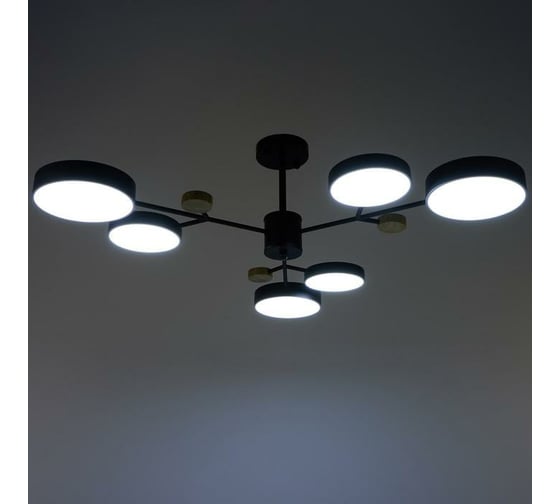 Люстра BayerLux 1075/6BK LED 72Вт черный 98х98х60 см 5202365