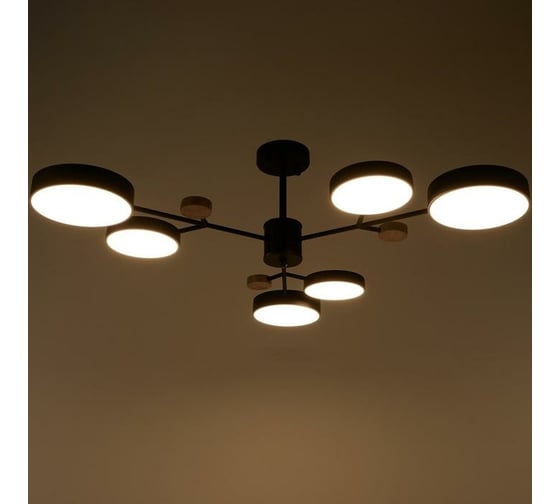 Люстра BayerLux 1075/6BK LED 72Вт черный 98х98х60 см 5202365