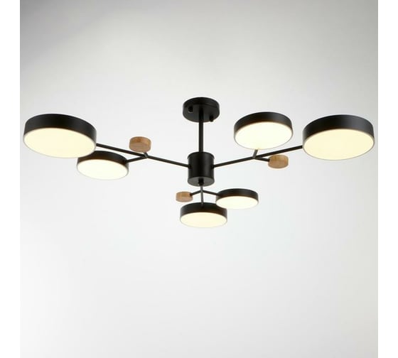 Люстра BayerLux 1075/6BK LED 72Вт черный 98х98х60 см 5202365