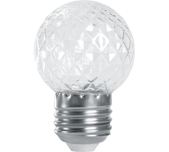 Лампа-строб FERON LB-377 Шарик прозрачный E27 1W 2700K 38208