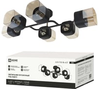 Светильник потолочный под лампу IN HOME AURA TESO-BL-6E27 720x430x150 черный, золото 4690612058108