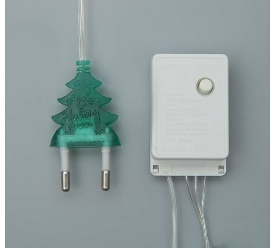 Гирлянда-нить Luazon DCR, 4 м, звезда и шарик 2, IP20, Н.С., LED-20-220V, 8 режимов, мультиколор 3590757