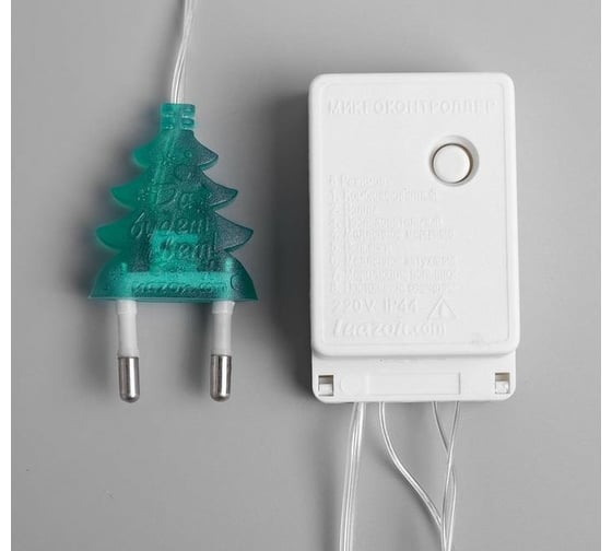 Гирлянда-нить Luazon DCR, 4 м, фонарики, IP20, Н.С., LED-20-220V, 8 режимов, мультиколор 3590747