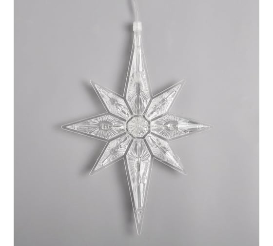 Гирлянда-нить Luazon DCR, 2 м, полярная звезда 27х19.5 см, IP20, Н.С, LED-30-220V, мультиколор 5148894