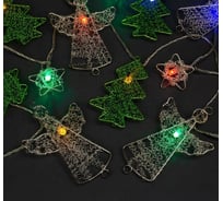 Гирлянда-нить Luazon DCR, 4 м, рождественская ночь, IP20, Н.С., LED-20-220V, 8 режимов, мультиколор 3590745