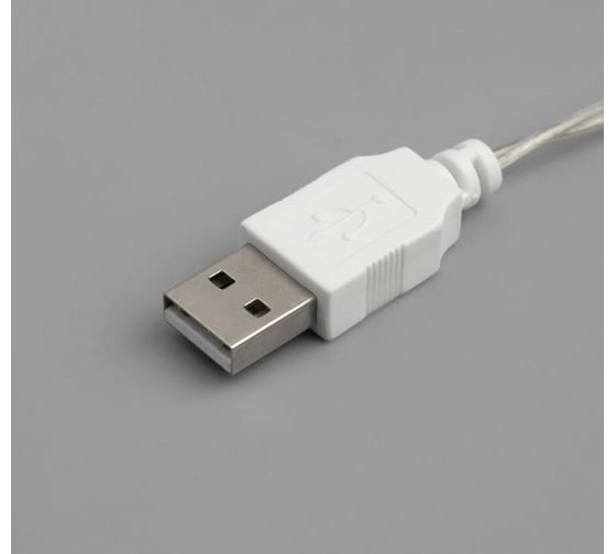 Гирлянда-нить Luazon DCR, 3 м, сосульки 7.5 см, IP20, Н.С., LED-20-5V, USB, мультиколор 1080377