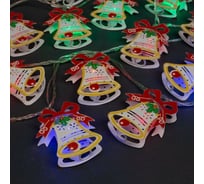 Гирлянда-нить Luazon DCR, 4 м, колокольчик 4 см, IP20, Н.С., LED-20-220V, 8 режимов, мультиколор 2388692