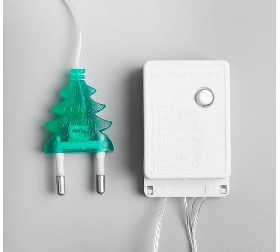 Гирлянда-нить Luazon DCR, 4 м, колокольчик 4 см, IP20, Н.С., LED-20-220V, 8 режимов, мультиколор 2388692