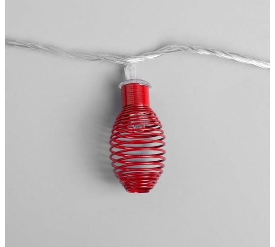 Гирлянда-нить Luazon DCR, 4 м, пружинка фонарик 3 см, IP20, Н.С., LED-20-220V, 8 режимов, мультиколор 2388707