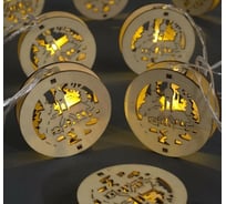 Гирлянда-нить Luazon DCR, 4.5 м, дерево/церковь, IP20, Н.С., LED-20-220V, фиксинг, теплый белый 4445738