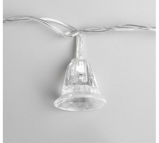 Гирлянда-нить Luazon DCR, 5 м, колокольчики, IP20, Н.С. LED-20-220V, мигание, мультиколор 541537