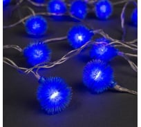 Гирлянда-нить Luazon DCR, 5 м, ежики синие, IP20, Н.С., LED-30-220V, 8 режимов, синий 3590694