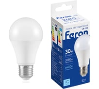Светодиодная лампа FERON LB-130 Шар E27 30W 6400K 38196