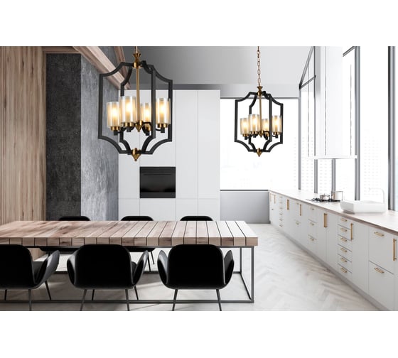 Подвесной светильник Lumina Deco Vigatto LDP 1224-4 BK+MD