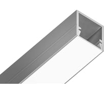 Алюминиевый профиль накладной AMBRELLA LIGHT серебро 2000*10*10, 4 заглушки, 4 крепления в комплекте GP1650AL