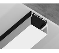 Алюминиевый профиль накладной/подвесной AMBRELLA LIGHT Profile System черный 2000*45*42, 2 заглушки, 4 крепления в комплекте (для ленты до 33,4мм) GP3070BK