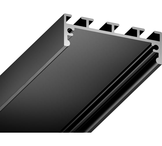 Алюминиевый профиль накладной/подвесной AMBRELLA LIGHT Profile System черный 2000*45*42, 2 заглушки, 4 крепления в комплекте (для ленты до 33,4мм) GP3070BK