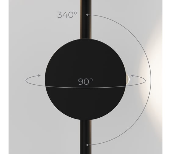 Светильник настенный светодиодный Elektrostandard Illume 4000K 40154/LED черный a070995