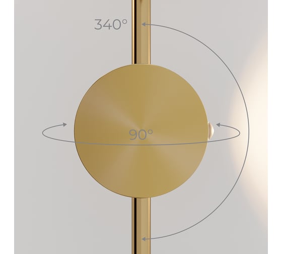 Светильник настенный светодиодный Elektrostandard Illume 3000K 40154/LED латунь a070998
