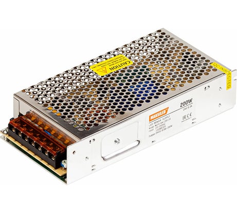 Блок питания MAKSILED 24В, 200 Вт, IP20, 8,3 А, 199х98х42 мм, MLPS-NW-200-24