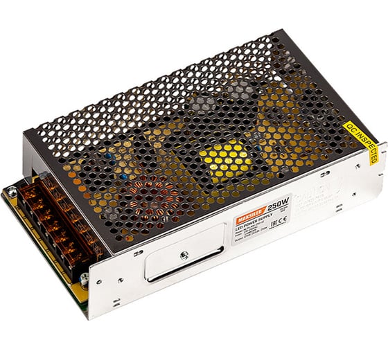 Блок питания MAKSILED 12В, 250Вт, IP20, 20.8А, 199х110х50мм, MLPS-NW-250-12