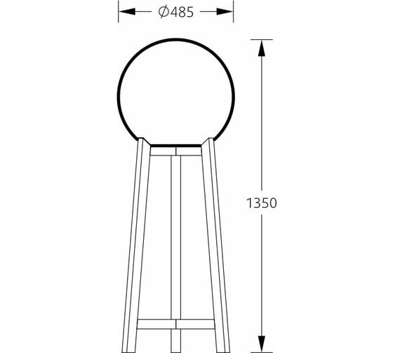 Светильник на деревянной подставке m3light Big 50см E27 IP40 3000K 10722012