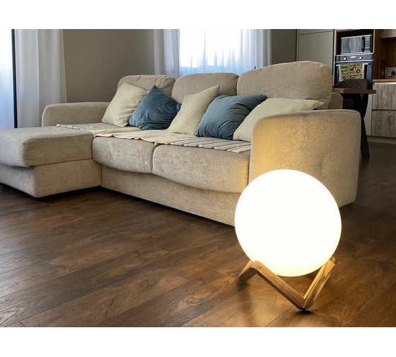 Светильник на деревянной подставке m3light Zig Zag 35см E27 IP40 4000K 12722001