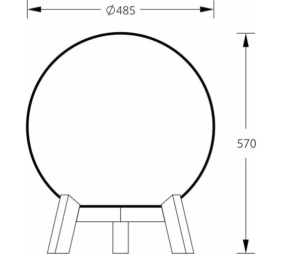 Светильник на деревянной подставке m3light Small 50см E27 IP40 3000K 10722013