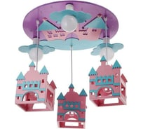 Люстра BayerLux 86203/6 E27 40Вт 25хLED подсветка синий-розовый 49х49х18-98 см 4996043