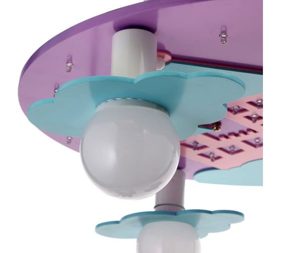 Люстра BayerLux 86203/6 E27 40Вт 25хLED подсветка синий-розовый 49х49х18-98 см 4996043